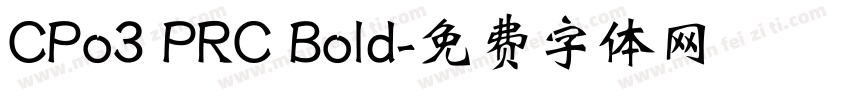 CPo3 PRC Bold字体转换